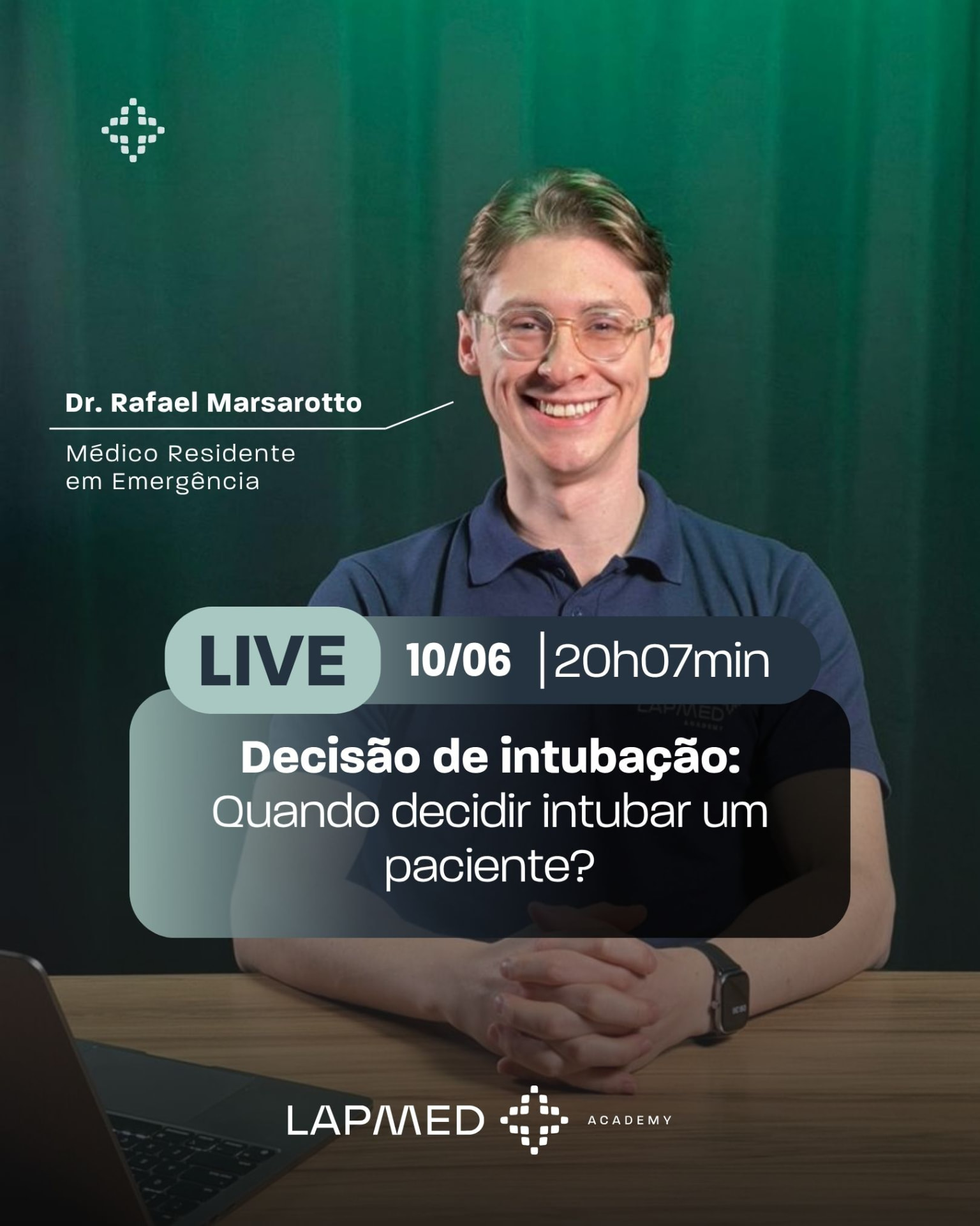 Dr. Rafael Marsarotto em live da LAPMED Academy